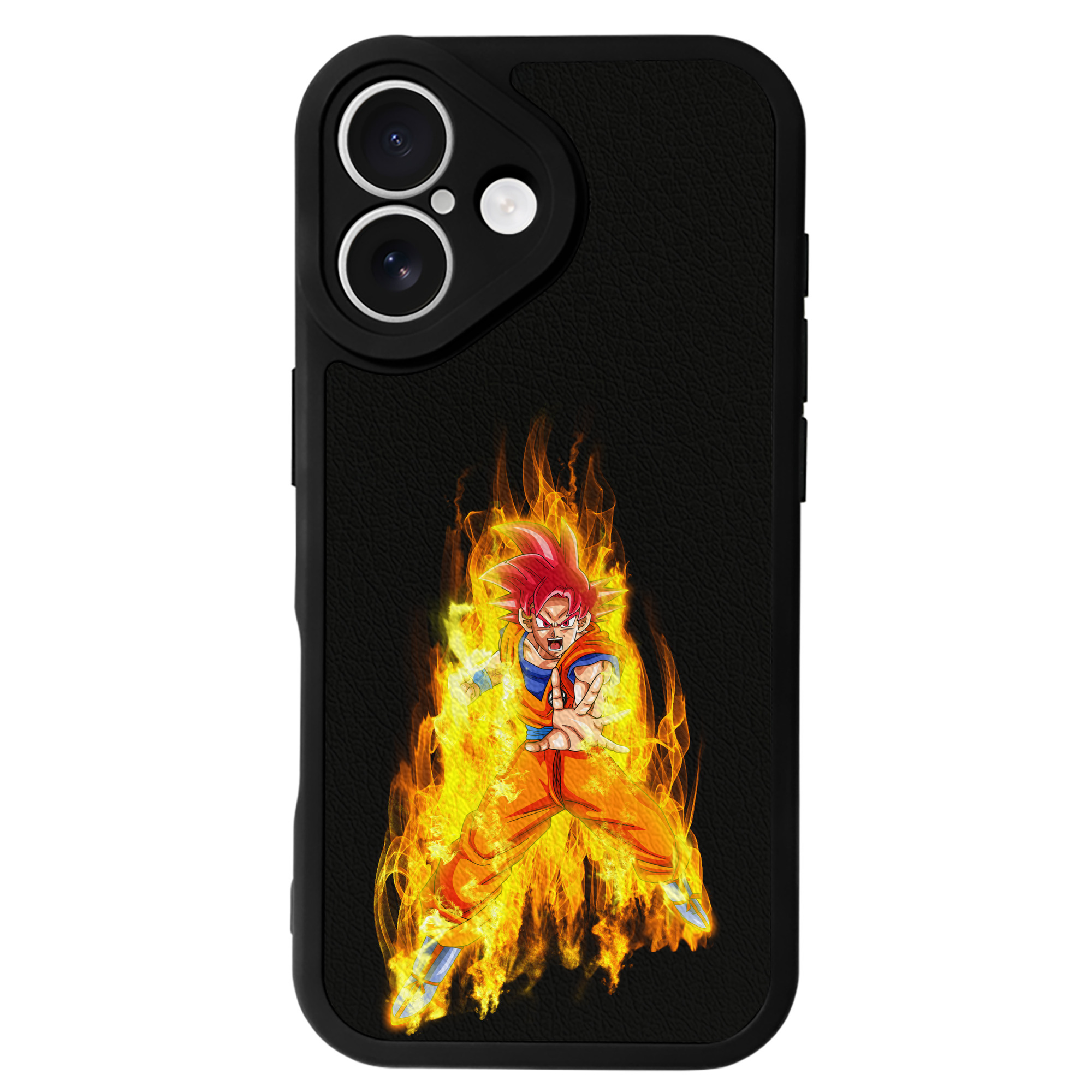 （画像用） ドラゴンボール 孫悟空（そん ごくう）Son Goku カカロット DRAGON BALL Kakarotto 【iPhone 16シリーズ対応】シリコンスマホケース（レザー調） 材質：シリコン